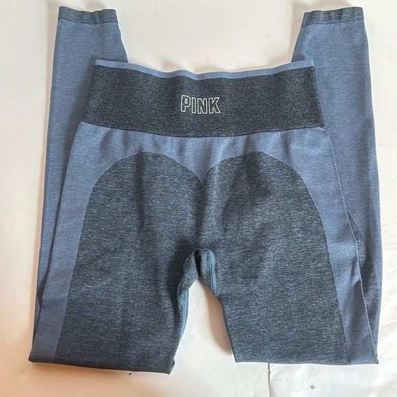PINK Seamless Blue Two Tone Athletic Leggings Women’s Size Small - Picture 1 of 5